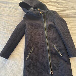 ASOS Chevron Textured Parka - Black - US 4